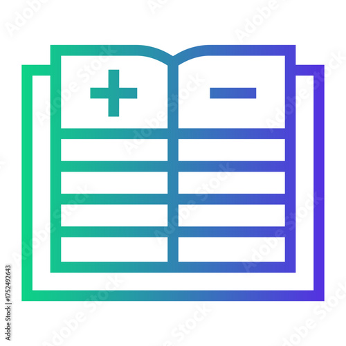 bookkeeping Line Gradient Icon