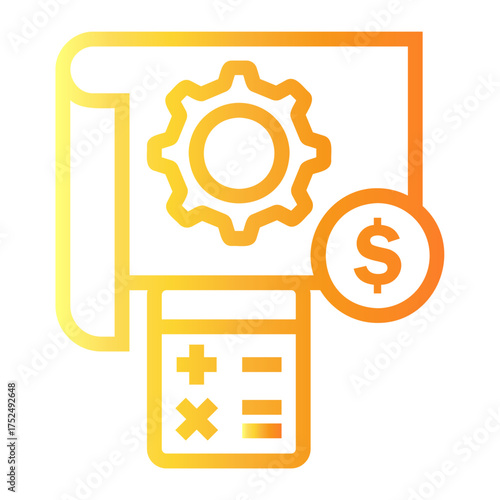 bookkeeping Line Gradient Icon