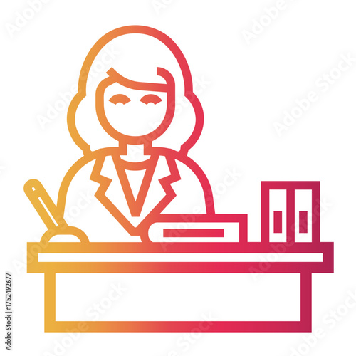 bookkeeping Line Gradient Icon
