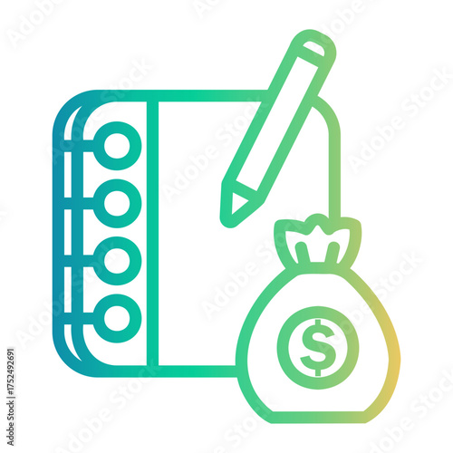 bookkeeping Line Gradient Icon