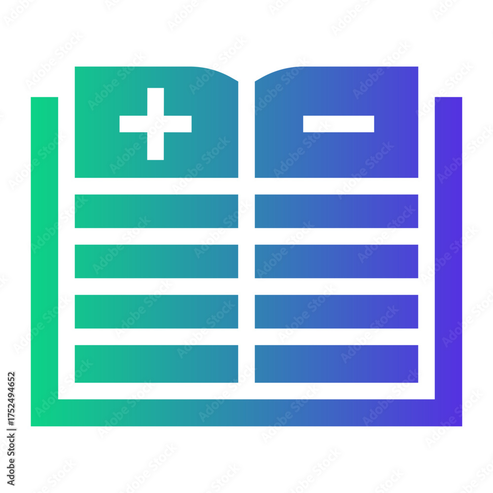 Obraz premium bookkeeping Gradient icon