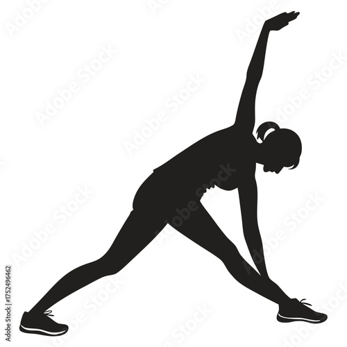 Gymnast stretching silhouette