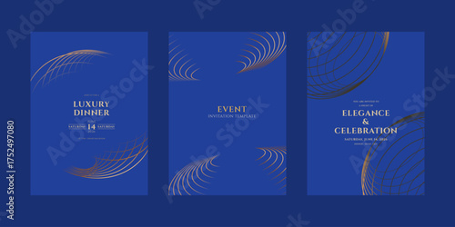 Elegant Event Templates  Modern Golden Lines, Celebration 14, 2026