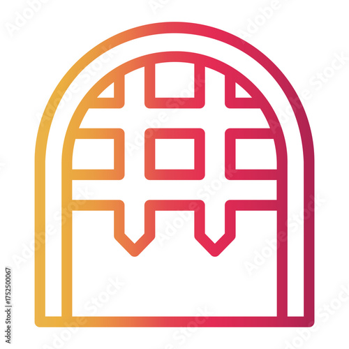 castle Line Gradient Icon