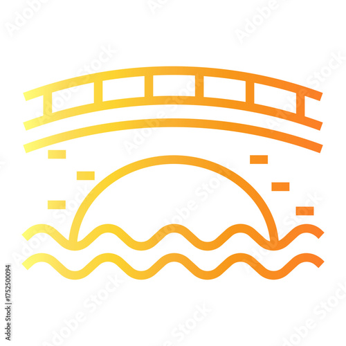 castle Line Gradient Icon