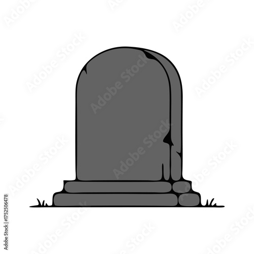 vector of a gray death tombstone