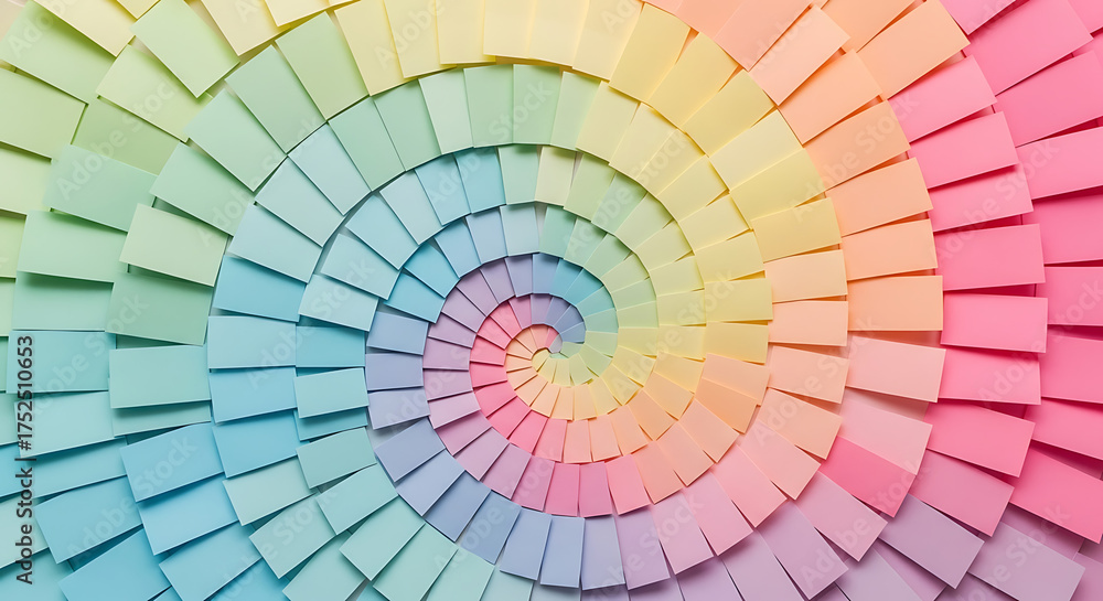 Obraz premium Mesmerizing Pastel Color Gradient Swirl