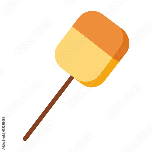 Marshmallow food vector on white background.