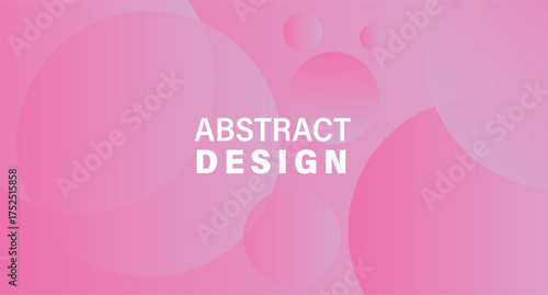Pink Abstract Design Background: Vibrant Gradient Vector with Overlapping Circular Shapes for Modern Wallpaper, Banner, and Feminine Branding