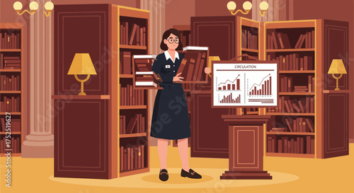 Data-Driven Insights: Librarian Presents Library Circulation Analysis in Grand Hall