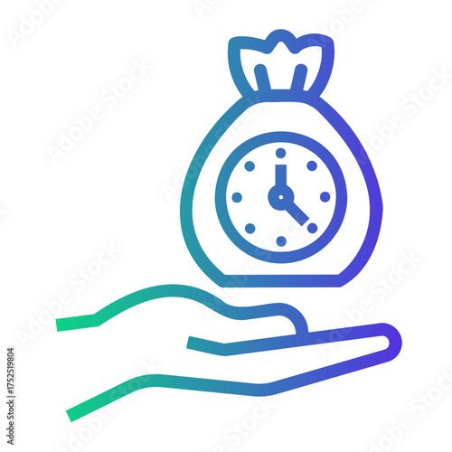 fast servive Line Gradient Icon