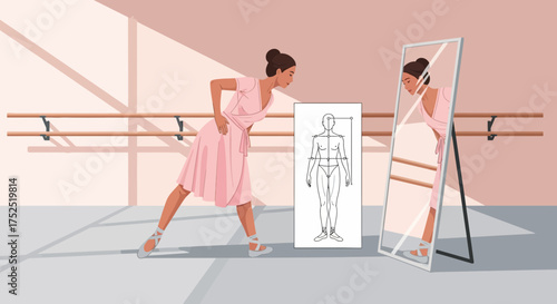 Ballet dancer's reflective journey: A study in form, technique, and self-assessment