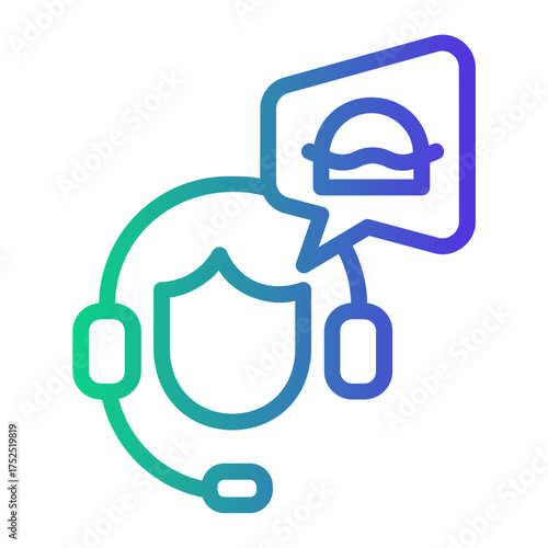 fast servive Line Gradient Icon