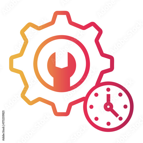 fast servive Line Gradient Icon