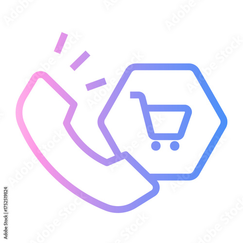 fast servive Line Gradient Icon