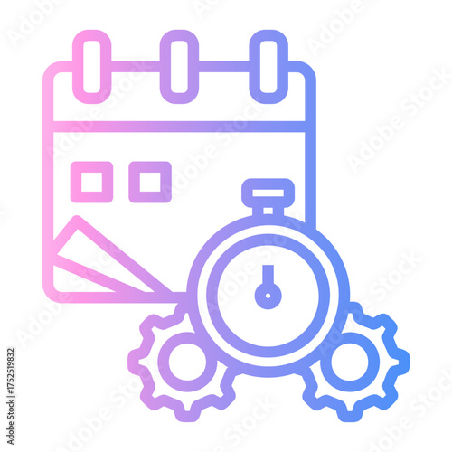 fast servive Line Gradient Icon