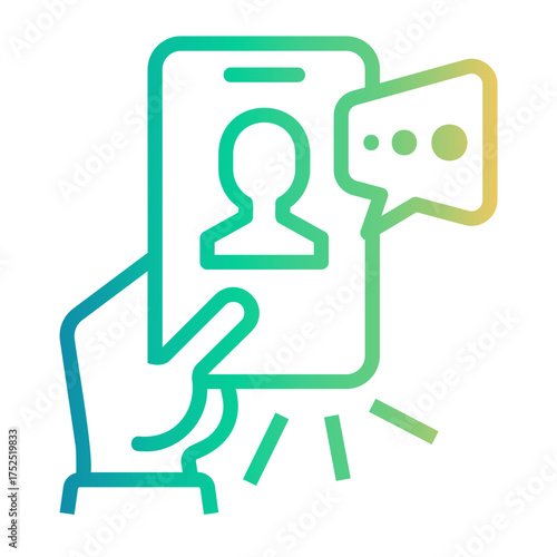 fast servive Line Gradient Icon