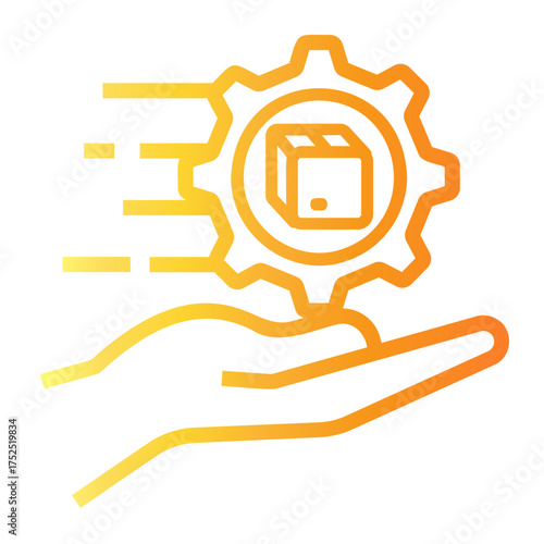 fast servive Line Gradient Icon