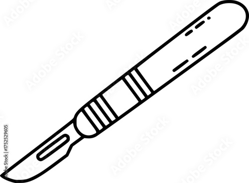 Surgical Scalpel Medical Operation Instrument Icon For Web And Graphic Design
