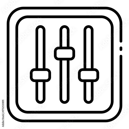 equalizer icon for adjusting sound frequency balance