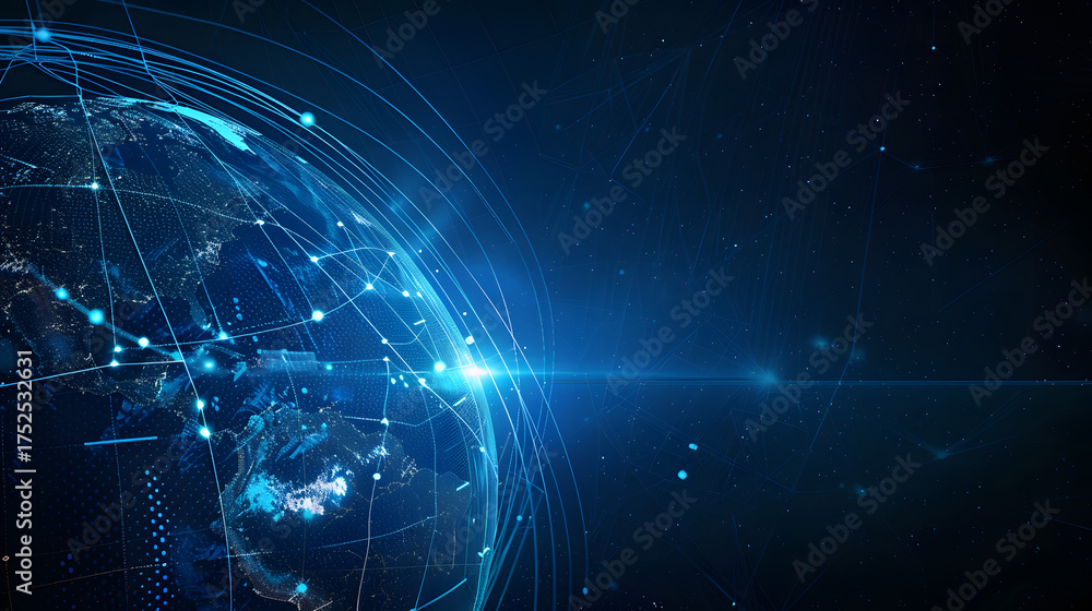 Obraz premium Global network on Earth