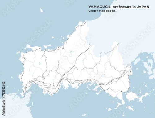 日本の山口県のシンプルなロードマップ