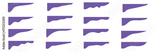 Border shape wave design, dividers shapes, frame template curve collection