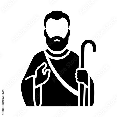 Saint Joseph glyph icon