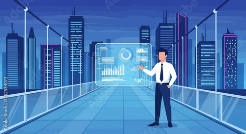 Innovative business model presentation on city bridge using advanced technology
