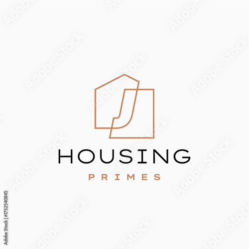 letter j house home mortgage real estate living logo vector icon illustration