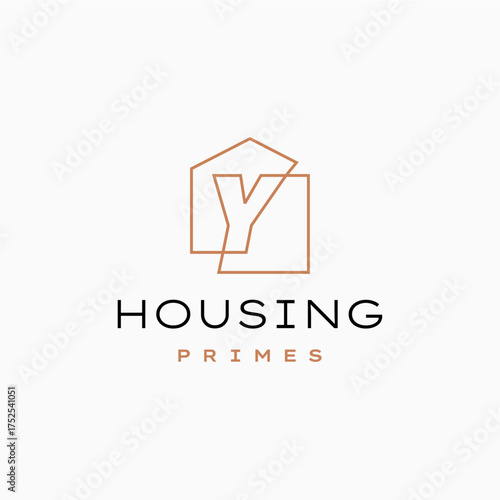 letter y house home mortgage real estate living logo vector icon illustration