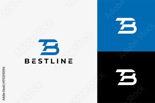 Modern TPB letter outline logo design