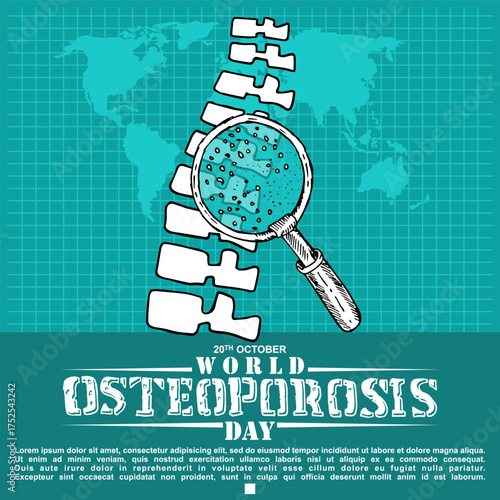 World Osteoporosis day, poster and banner.