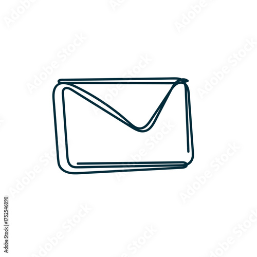 continuous line drawing doodle envelope mail