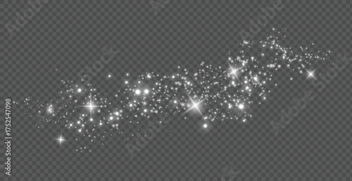 light effect. Vector illustration. Christmas flash. dust.