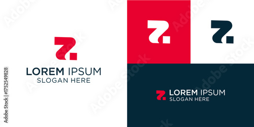 Modern letter Z logo design for innovative tech companies, vibrant red and blue color palette, perfect for branding, app icons, and startup ventures, eye-catching and professional