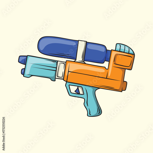 Futuristic Ray Water Gun Illustration