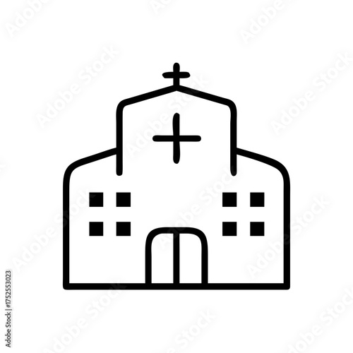Church icon, symbolizing faith and community