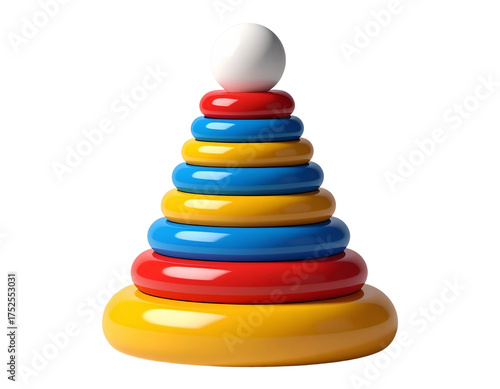  Preschool Toy Pyramid Tower Isolated PNG