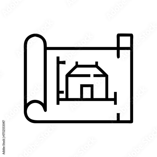 Blueprint of a house design, architecture plan