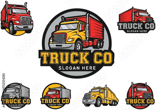 Collection of Truck Company Logo and Mascot Illustrations.
