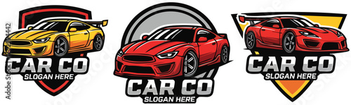 Car Company Logo Design Illustration.