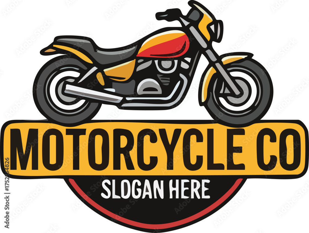 Obraz premium Motorcycle Company Logo with Slogan.