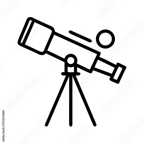 Telescope observing a celestial body