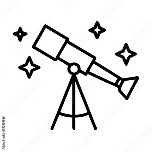 Telescope observing stars