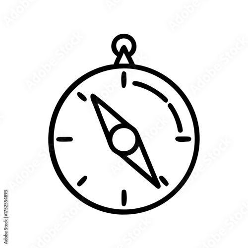 Simple compass illustration for navigation