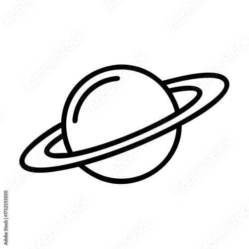 Illustration of the planet saturn for astronomy