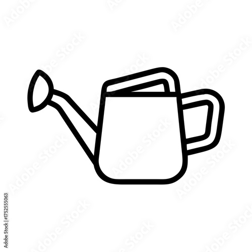 Illustration of a watering can, a garden tool