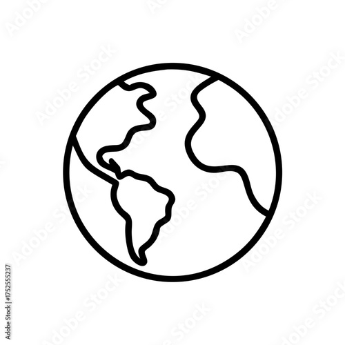 Earth icon representing global geography