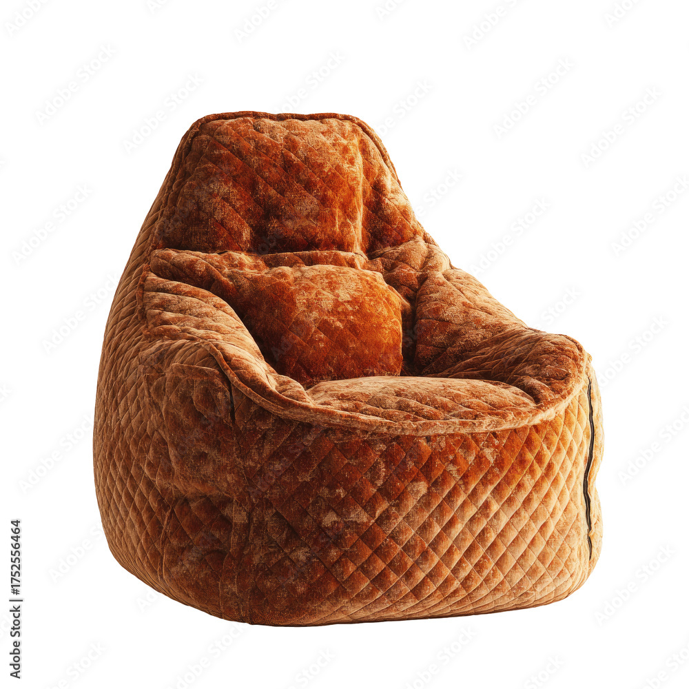 Fototapeta premium Textured brown lounge chair w/ pillow